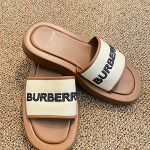 Burberry brown leather women’s sandals
